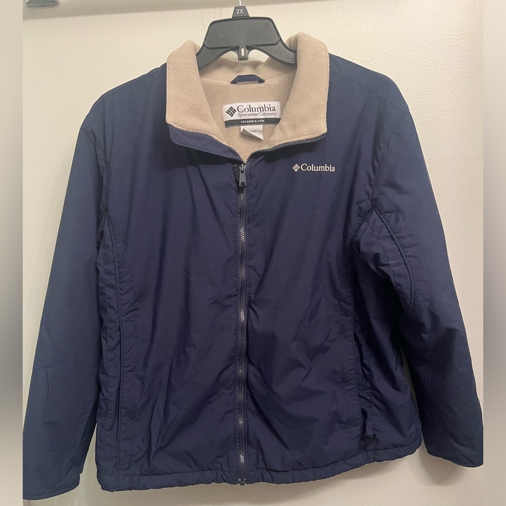 Columbia Sportswear Jacket Women’s Fleece  Navy Cream XLarge